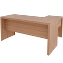 Ver imagem 6 de Mesa de Canto para Escritório em L Angular com 3 Gavetas Amêndoa