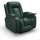 Ver imagem 1 de Poltrona do Papai Reclinável Elétrica Fixa com Massagem e Aquecimento Corino Verde Militar Premium