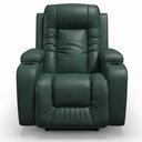 Ver imagem 2 de Poltrona do Papai Reclinável Elétrica Fixa com Massagem e Aquecimento Corino Verde Militar Premium