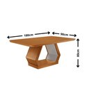 Ver imagem 4 de Mesa de Jantar Alvorada 180 cm Tampo MDF Canto Copo Laminado e 6 Cadeiras Yasmin