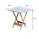 Ver imagem 3 de Jogo de Mesa 70x70 Dobrável em Madeira Padrão com 4 Cadeiras sem Pintura/crua