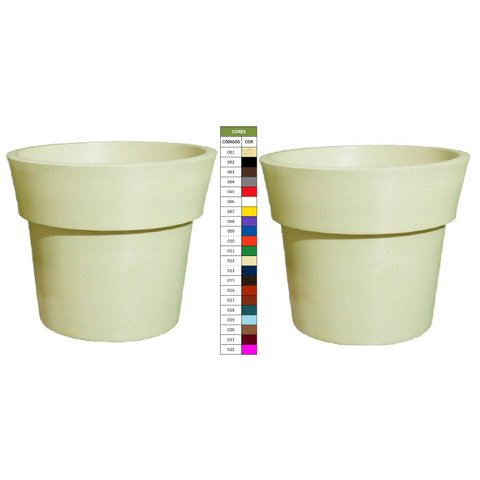 Kit 2 Vasos Plantas Frutífera hortaliças 45x50 Ibiza Polietileno BGPLASTICOS V945 FERRUGEM 017