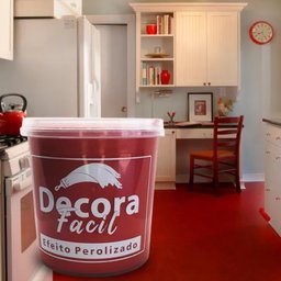 Cimento Queimado com Efeito Perolizado Decora Fácil 1kg - Vermelho - 9