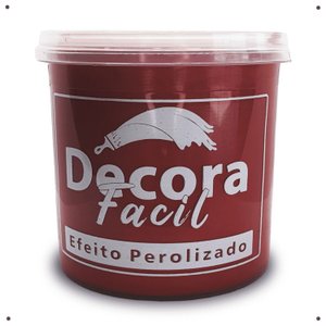 Cimento Queimado com Efeito Perolizado Decora Fácil 1kg - Vermelho