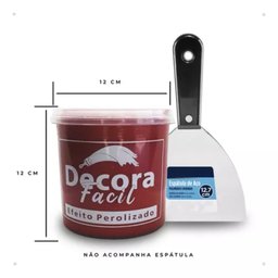 Cimento Queimado com Efeito Perolizado Decora Fácil 1kg - Vermelho - 6