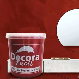 Cimento Queimado com Efeito Perolizado Decora Fácil 1kg - Vermelho - 4
