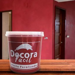 Cimento Queimado com Efeito Perolizado Decora Fácil 1kg - Vermelho - 8