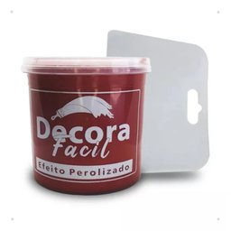 Cimento Queimado com Efeito Perolizado Decora Fácil 1kg - Vermelho - 2
