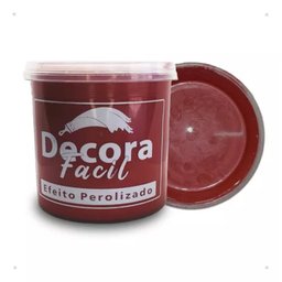 Cimento Queimado com Efeito Perolizado Decora Fácil 1kg - Vermelho - 7