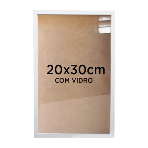 Moldura Quadro Caixa 3cm 20x30cm Foto Poster Ilustração com Vidro - Várias Cores Tacolado Moldura Ca