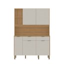 Ver imagem 2 de Armário de Cozinha 144,7 Cm Flora 5 Portas 2 Gavetas Freijó/soft - Kits Paraná