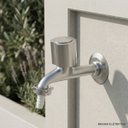 Ver imagem 2 de Torneira Parede para Jardim e Tanque Bica Longa Domus 26502 Meber - Cromado
