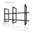 Ver imagem 5 de Prateleira Industrial Suspensa Teto Cozinha Pratileira Prateleira MDF Nicho Industrial Nichos para