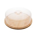 Ver imagem 1 de Prato P/Bolo de Bambu Com Tampa Plástica 28cm Lyor