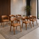 Ver imagem 1 de Kit Poltronas 6 Unidades Revestida em Durango Madeira Tauari