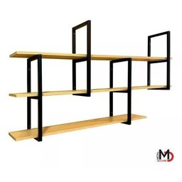 Prateleira Flutuante Design Moderno e Inovador Organizadora Prática de Montar 80cm Amadeirado - 4
