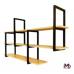 Prateleira Flutuante Design Moderno e Inovador Organizadora Prática de Montar 80cm Amadeirado - 2