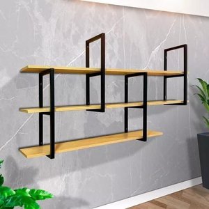 Prateleira Flutuante Design Moderno e Inovador Organizadora Prática de Montar 80cm Amadeirado