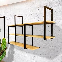 Prateleira Flutuante Design Moderno e Inovador Organizadora Prática de Montar 80cm Amadeirado - 3