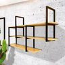 Prateleira Flutuante Design Moderno e Inovador Organizadora Prática de Montar 80cm Amadeirado - 3