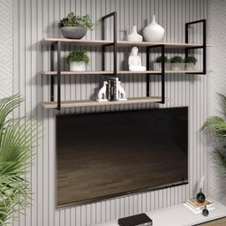 Prateleira Flutuante Design Moderno e Inovador Organizadora Prática de Montar 80cm Amadeirado - 5