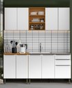 Ver imagem 3 de Kit Cozinha Modulada Luana 190cm com Balcão 120cm P/ Pia sem Cuba - Cinamomo/branco Aramóveis