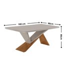 Ver imagem 5 de Mesa de Jantar Yasmin 180cm Tampo MDF Vidro Canto Copo com 6 Cadeiras Lorena