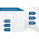 Ver imagem 2 de Quarto Completo Juvenil Guarda Roupa 4PTAS Astro + Cômoda Astral Branco Demóbile