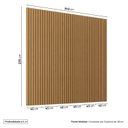 Ver imagem 3 de Rack com Painel Ripado TV 86 Polegadas Planejado 240x230cm Aruá CabeCasa MadeiraOriginals Marrom