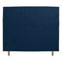 Ver imagem 2 de Cabeceira Cama Box King Namur 195 Cm Suede Azul Marinho - MV Estofados Shop