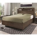 Ver imagem 1 de Cama New Box Casal 1,38 + Cabeceira Chocolate - Framar Móveis