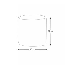 2 Puff Decorativo Triunfo Viena Tecido Linho Pé de Plastico:cinza - 5