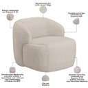Ver imagem 4 de Kit 02 Poltronas Decorativa Fixa Orgânica para Sala Living Barolo L06 Linho Bege - Lyam Decor