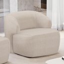 Ver imagem 2 de Kit 02 Poltronas Decorativa Fixa Orgânica para Sala Living Barolo L06 Linho Bege - Lyam Decor