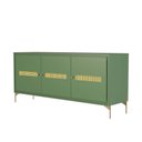 Ver imagem 2 de Balcão Buffet Paraty 167 Cm Laca Pés Metal e Palhinha Verde