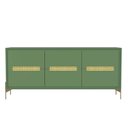Ver imagem 3 de Balcão Buffet Paraty 167 Cm Laca Pés Metal e Palhinha Verde