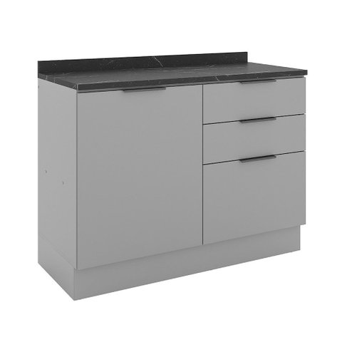 Balcão Lumina 120 Cm 2 Portas e 3 Gavetas com Tampo 917123 Telasul