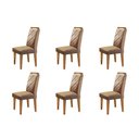 Ver imagem 1 de Conjunto com 6 Cadeiras para Sala de Jantar Melissa Rufato Imbuia Animale Chocolate