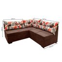 Ver imagem 4 de Sofá De Canto 5 Lugares Renaut Suede Marrom / Palmeira
