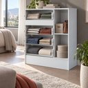 Ver imagem 2 de Cômoda Sapateira Scarllet 1 Porta 4 Gavetas Branco - Panorama Móveis