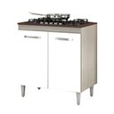 Ver imagem 2 de Balcão para Cooktop de 4 e 5 Bocas, 2 Portas, Montana Hr Móveis – Elmo/Branco.