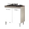 Balcão para Cooktop 4 e 5 Bocas 2 Portas Montana Hr Móveis:elmo-branco - 2