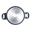 Ver imagem 3 de Panela Alta Pressão Indução Antiaderente Revestimento Mármore Cerâmico 6 Litros Preta