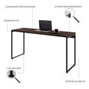Ver imagem 4 de Mesa de Escritório Studio 150cm Industrial Nogal