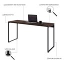 Ver imagem 4 de Mesa de Escritório Studio 150 cm Yescasa Marrom/Nogal