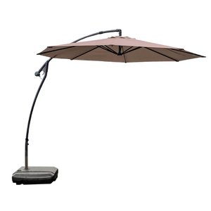 Ombrelone Lateral com Base 2 Rodinhas Hdpe Saba Rivatti 300 Cm (larg) Alumínio Capa Poliéster
