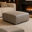 Ver imagem 3 de Puff Decorativo para Sala de Estar Living 60cm Benassi L06 Couro Marrom Café - Lyam Decor