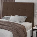 Ver imagem 1 de Cabeceira Cama Box Casal Luana 140cm Veludo Marrom - Abmaza