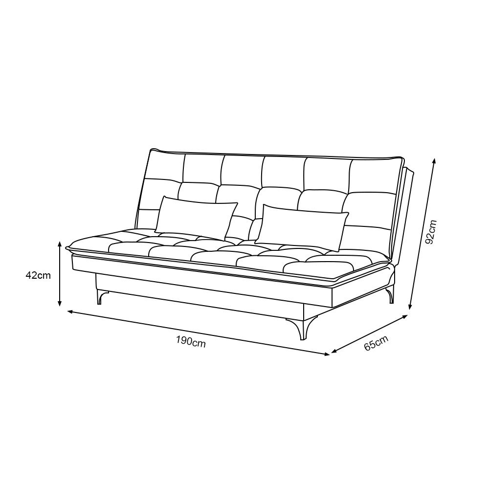 Sofá Cama Berlim 190cm Veludo - 5