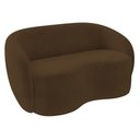 Ver imagem 1 de Sofá 2 Lugares Living Orgânico Sala de Estar 160cm Garbin K04 Veludo Marrom - Mpozenato